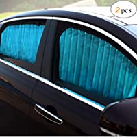 ZATOOTO Parasol para Coche Sombrillas para Ventanas(2 Piezas)- Cortinas Magnéticas para Boquear los Rayos UV y el Calor…